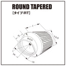 GruppeM ユニバーサルフィルター | 取付内径 114 mm | 品番 : GMR-0945 (K&N RU-1005互換品)