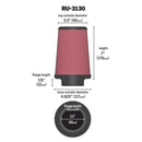 K&N ユニバーサルフィルター | 取付内径 89 mm | K&N : RU-3130