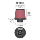 K&N ユニバーサルフィルター | 取付内径 70 mm | K&N : RU-4960